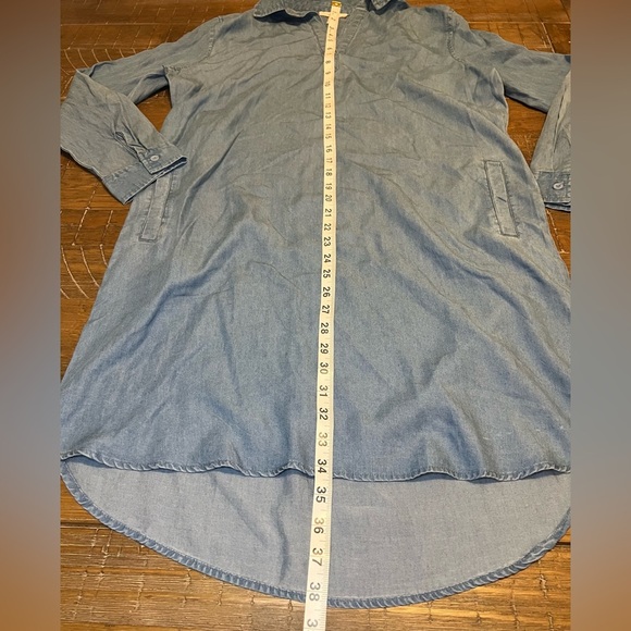 Como Vintage Denim Blue Long Sleeve Shirt Dress - Picture 11 of 11
